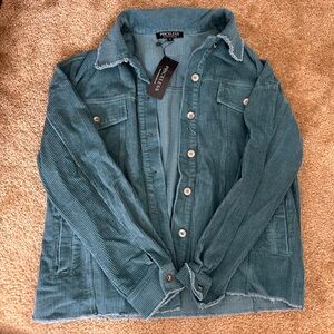 Women's Teal Corduroy Jacket